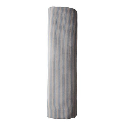 Muslin swaddle blue stripes mushie muslin mushie 