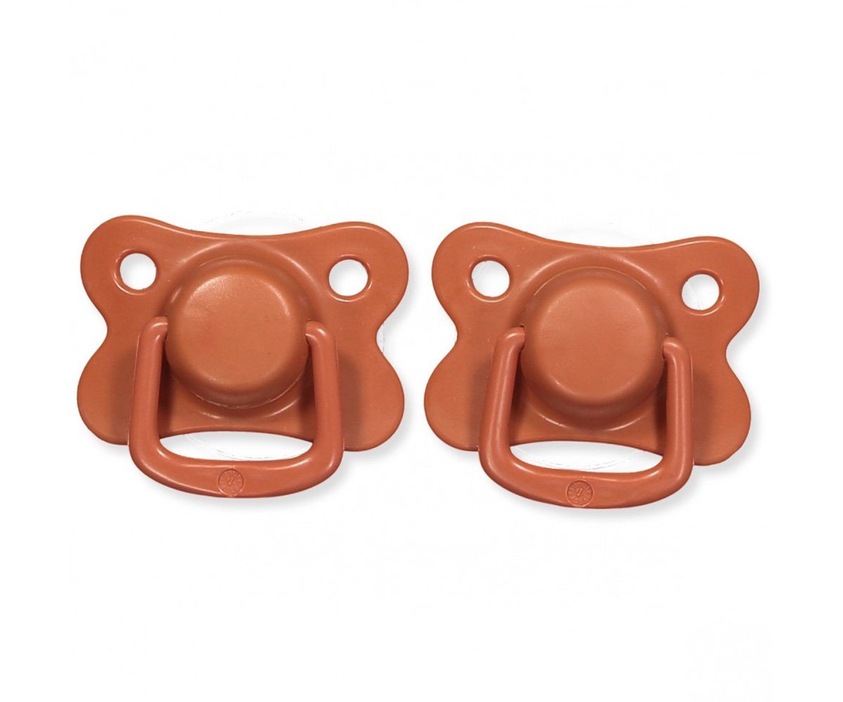 2 chupetas simétricas silicone rust