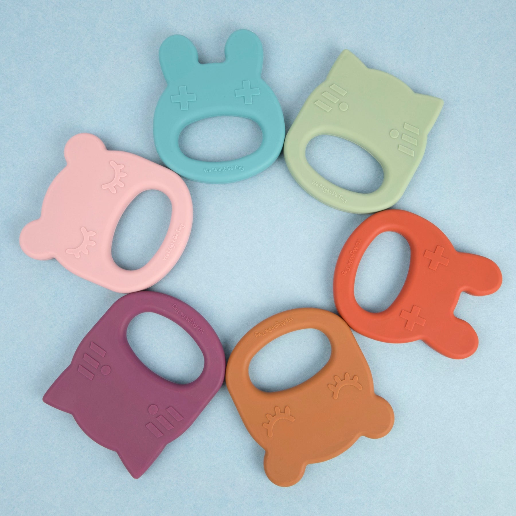 Mordedor silicone cat plum Pacifiers &amp; Teethers we might be tiny 