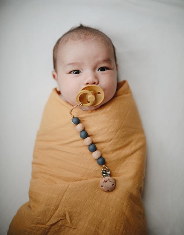 Muslin swaddle fall yellow mushie muslin mushie 