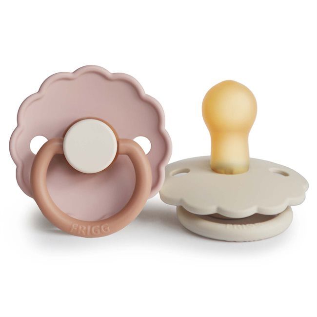 2-pack daisy pacifier biscuit/cream FRIGG Pacifier FRIGG 0-6M 